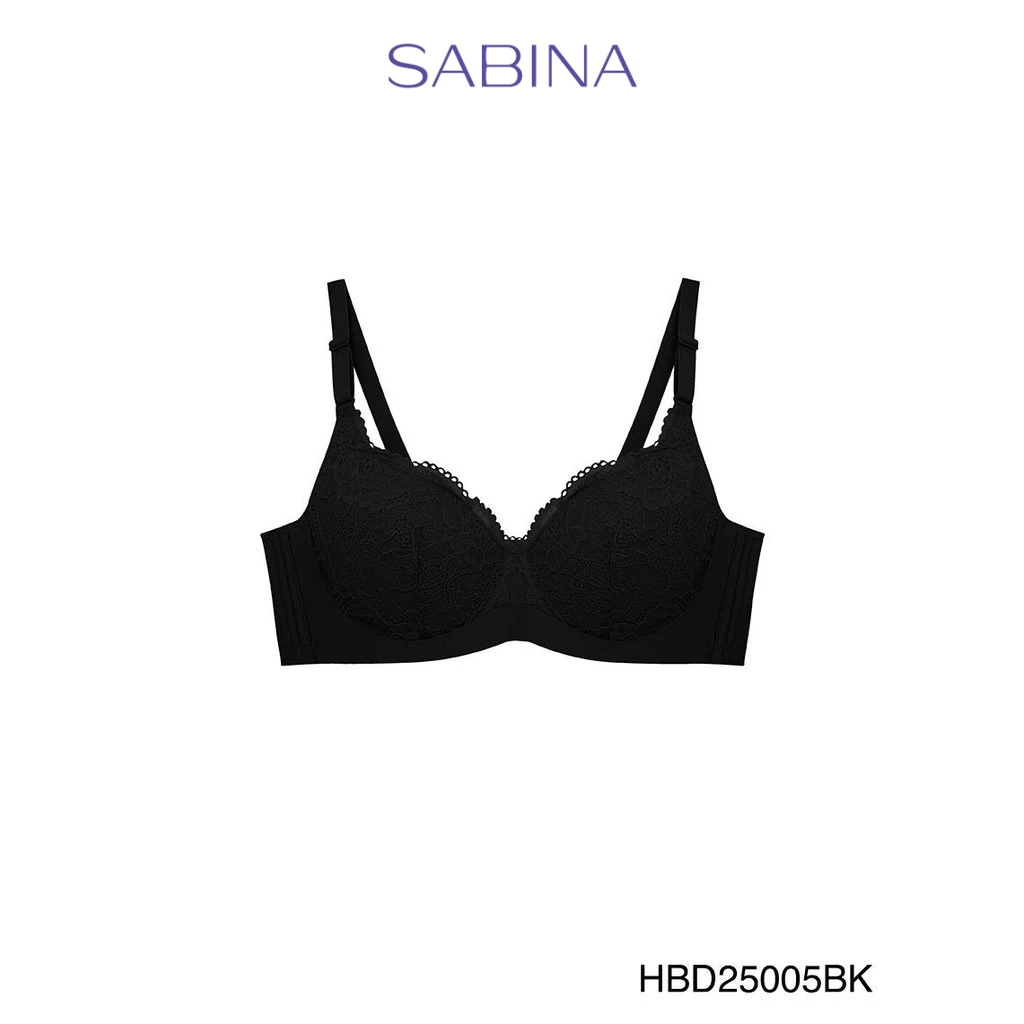 Sabina Habpy Perfect Bra Level 1 เสื้อชั้นใน  มีโครง รหัส HBD25005BK - สีดำ