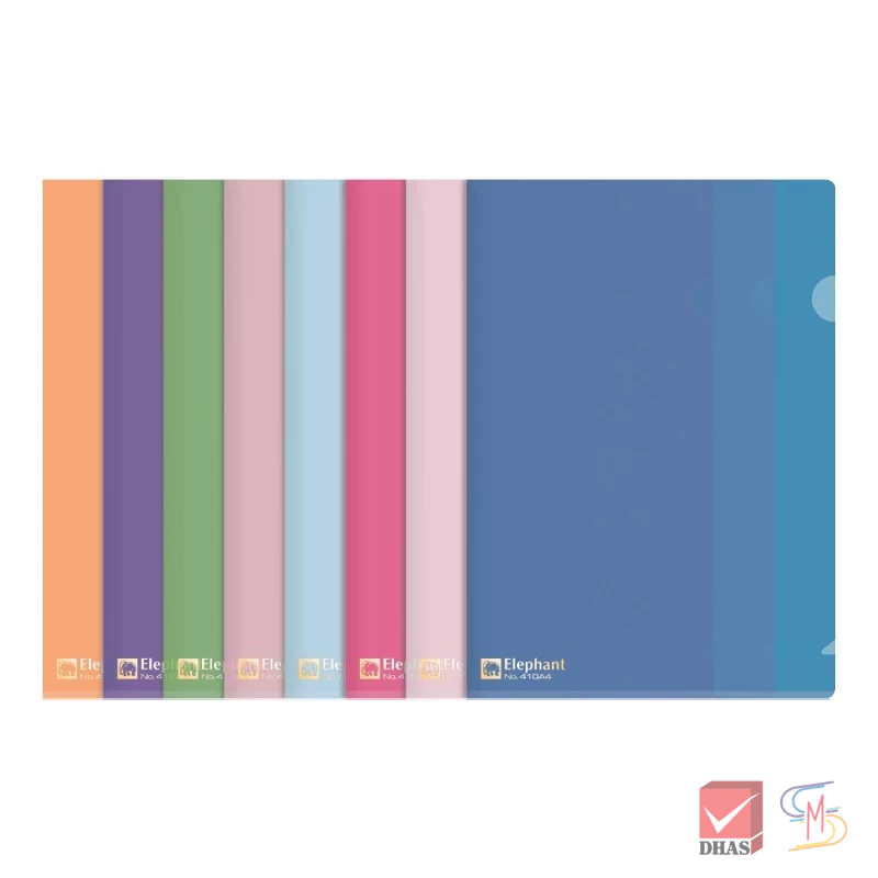 Elephant ตราช้าง แฟ้มใส แฟ้มซองพลาสติก No.410 A4 จำนวน 12 ซอง