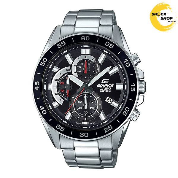 CASIO EDIFICE นาฬิกาข้อมือผู้ชาย รุ่น EFR-550D-1A สายสเตนเลสสตีล สีดำ คาสิโอ