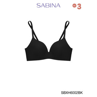 [Online Exclusive]  Sabina Soft Doomm Level 3 เสื้อชั้นใน  ไร้โครง รหัส SBXH6002BK - สีดำ