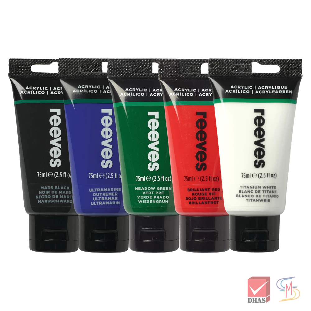 Reeves รีฟ สีอะคริลิค 75 มล. จำนวน 1 หลอด