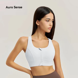 Auro Sense สปอร์ตบรา สำหรับ ผู้หญิง วิดพื้นแบบแรงกระแทกสูง ออกแบบ ซิปด้านหน้า คุณภาพสูง สปอร์ตบรา วิ่ง