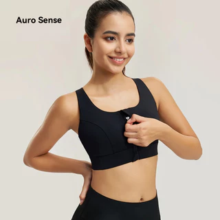 Auro Sense สปอร์ตบรา สำหรับ ผู้หญิง วิดพื้นแบบแรงกระแทกสูง ออกแบบ ซิปด้านหน้า คุณภาพสูง สปอร์ตบรา วิ่ง