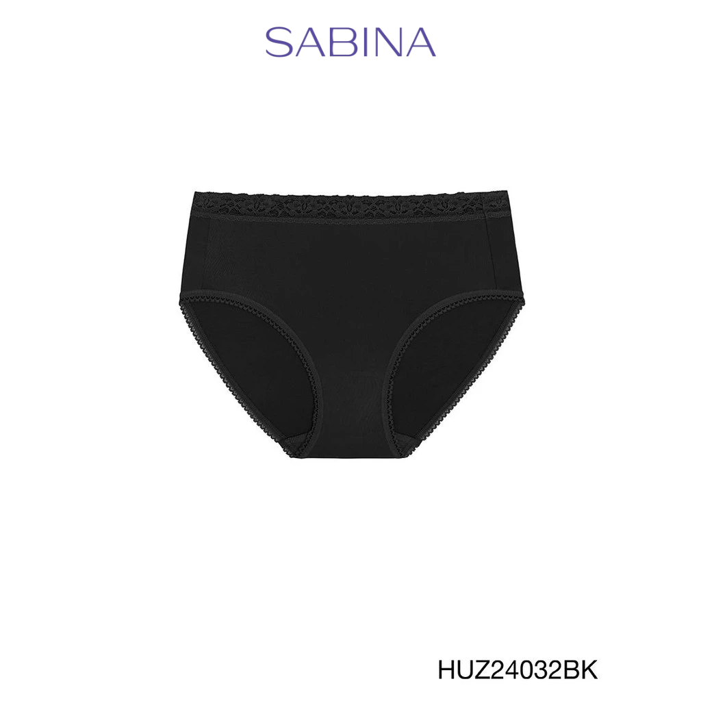 Sabina Habpy Panty  กางเกงในทรงเอวสูงปานกลาง รหัส HUZ24032BK - สีดำ