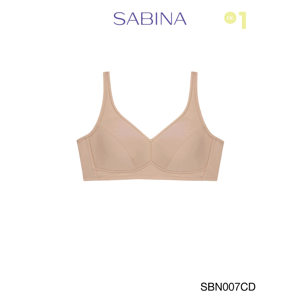 Sabina Fill Up Bra Level 1 เสื้อชั้นใน ไร้โครง รหัส SBN007CD - สีเนื้อเข้ม