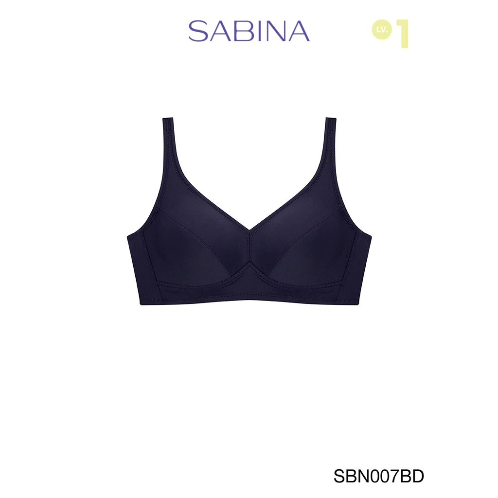Sabina Fill Up Bra Level 1 เสื้อชั้นใน  ไร้โครง รหัส SBN007BD - สีน้ำเงินเข้ม