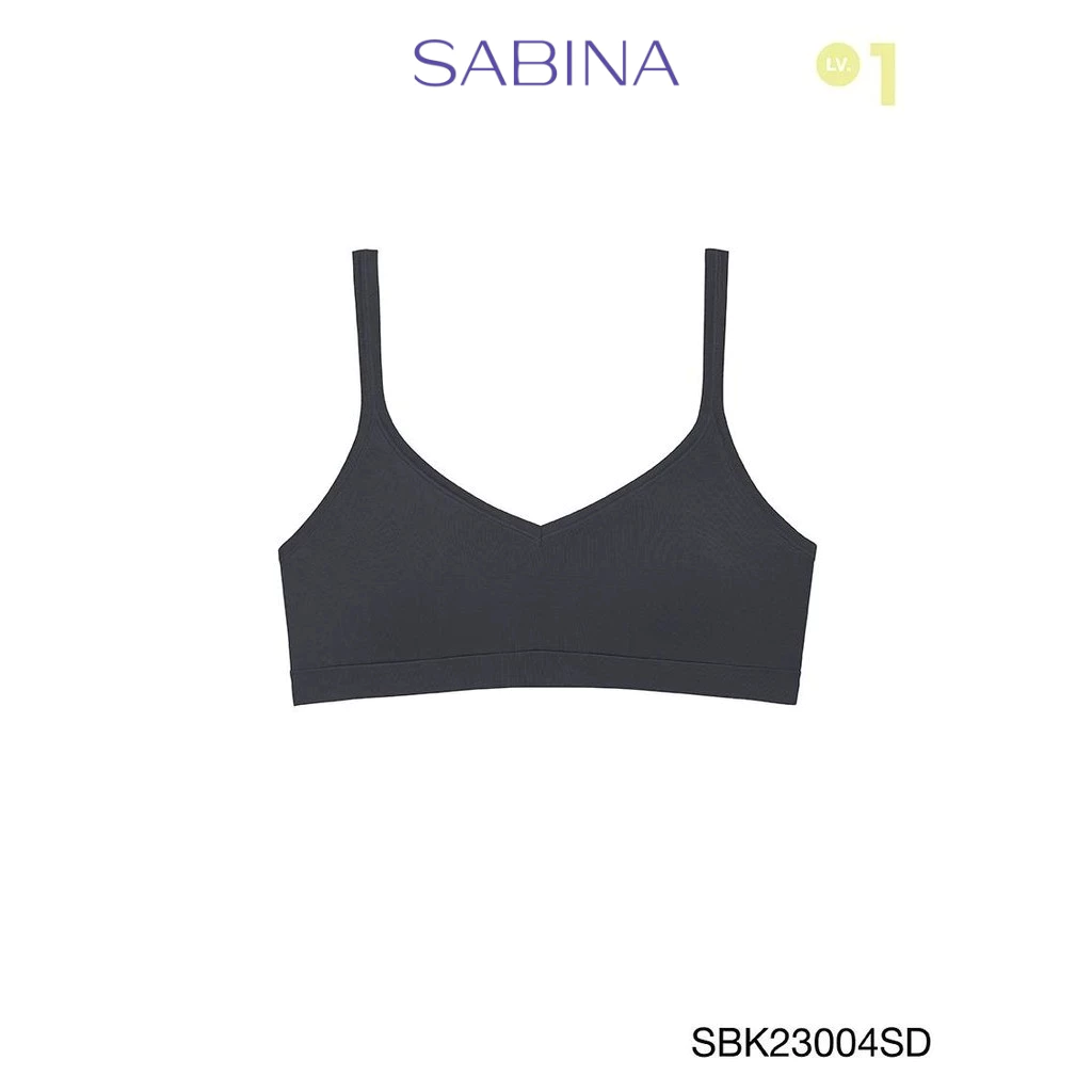 SABINA | Soft Collection เสื้อชั้นในไร้โครง รหัส SBK23004SD สีเทาเข้ม