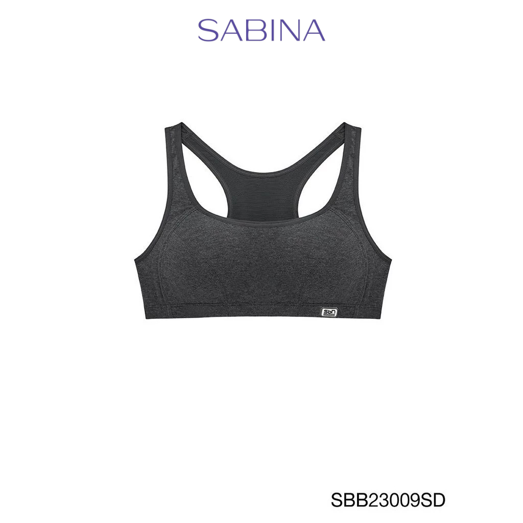 Sabina Sbn Sport Level 1 เสื้อชั้นใน  ไร้โครง รหัส SBB23009SD - สีเทาเข้ม
