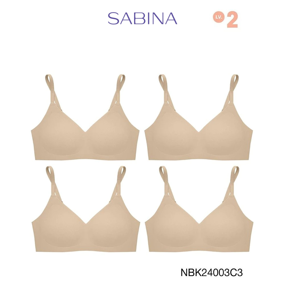 [Online Exclusive]Sabina เสื้อชั้นใน (Set 4 ชิ้น)Soft Collection Level 2 ไร้ตะเข็บ ไร้โครง รหัส NBK2
