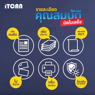 iTCAN 80x80 50 ม้วน กระดาษความร้อน กระดาษใบเสร็จ Bill ใบเสร็จอาหาร บิลขนส่ง food delivery ขนส่ง