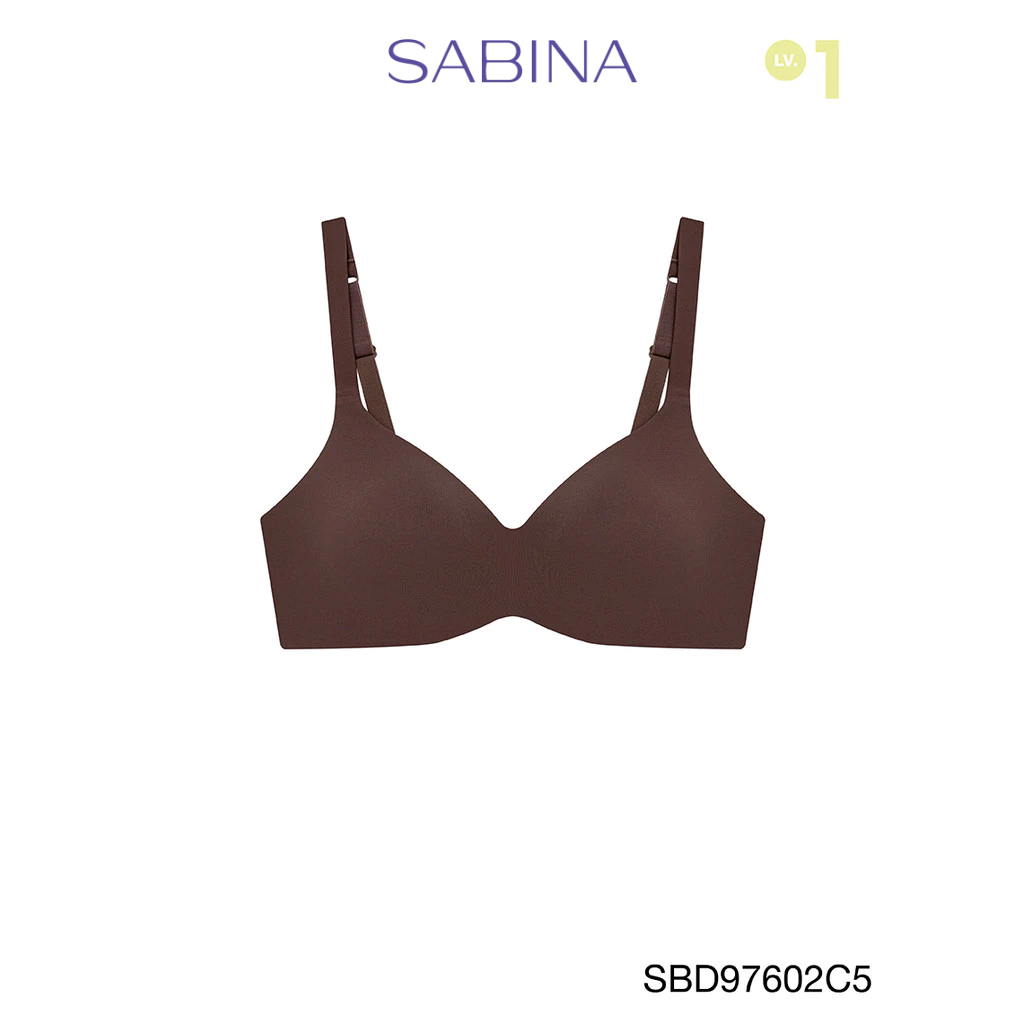 Sabina Perfect Bra Level 1 เสื้อชั้นใน  ไร้โครง รหัส SBD97602C5 - สีน้ำตาลโกโก้