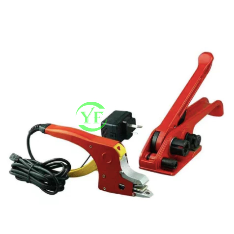 เครื่องรัดกล่องไฟฟ้า แบบไม่ใช้กิ๊ปล็อค ชุดเครื่องแพ๊คกล่องมัดกล่องแบบหนีบไฟฟ้าแบบพกพา รัดสายรัดกล่อง