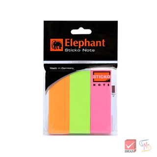 Elephant ตราช้าง กระดาษโน้ต กระดาษโน้ตมีกาว สติ๊๊กโก้โน้ต Page Marker 1X3 นิ้ว จำนวน 3 สี/แพ็ค