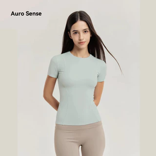 Auro Sense Yoga เสื้อยืด ระบายอากาศได้ดีและแห้งเร็วเหมาะสำหรับการวิ่งแขนสั้น