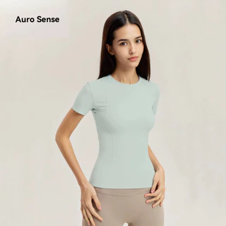 Auro Sense Yoga เสื้อยืด ระบายอากาศได้ดีและแห้งเร็วเหมาะสำหรับการวิ่งแขนสั้น