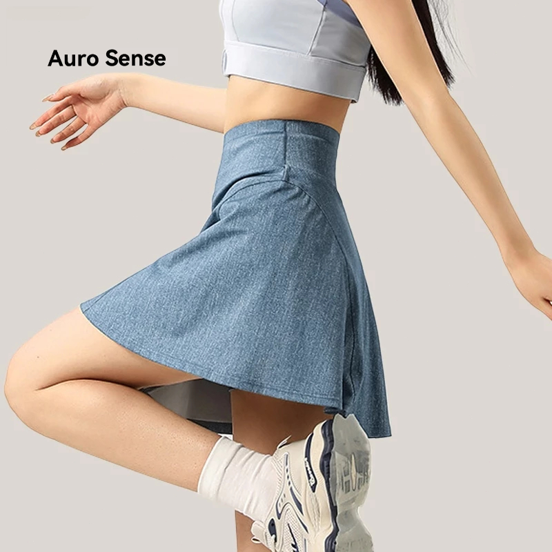 Auro Sense กระโปรงสั้น ออกกำลังกาย สำหรับ ผู้หญิง มีจีบข้าง เหมาะสำหรับ กอล์ฟ เทนนิส และกีฬาอื่นๆ