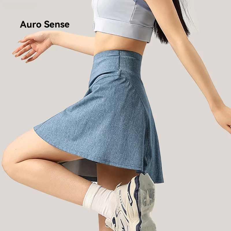 Auro Sense กระโปรงสั้น ออกกำลังกาย สำหรับ ผู้หญิง มีจีบข้าง เหมาะสำหรับ กอล์ฟ เทนนิส และกีฬาอื่นๆ