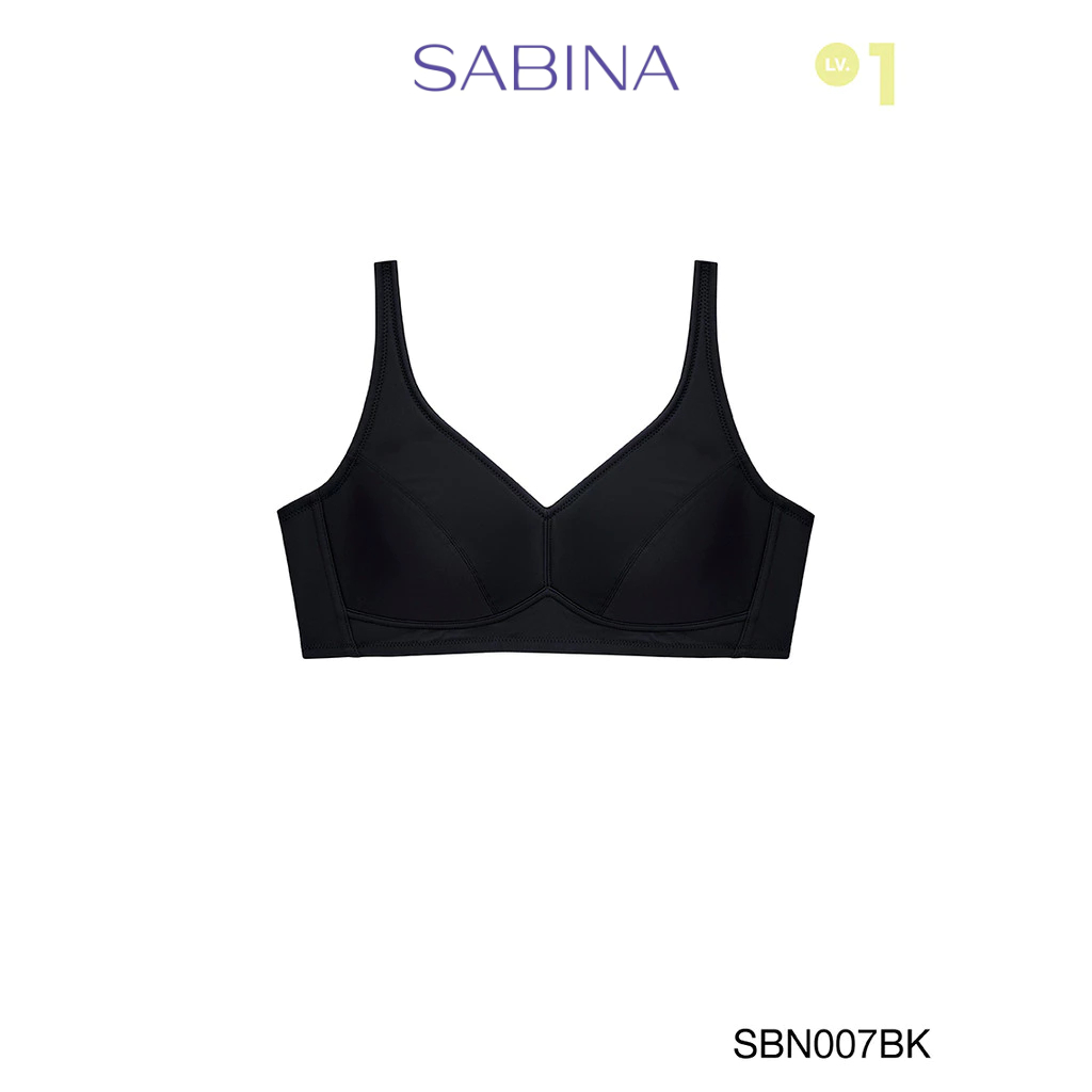 Sabina Fill Up Bra Level 1 เสื้อชั้นใน  ไร้โครง รหัส SBN007BK - สีดำ