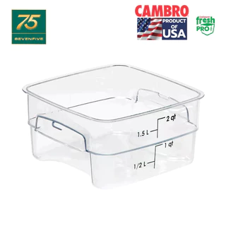 CAMBRO กล่องถนอมอาหารมีที่จับมีสเกลทนความร้อน โพลีคาร์บอนเนต รุ่น Fresh PRO CAM1-(2,4)SFSPROCW-135