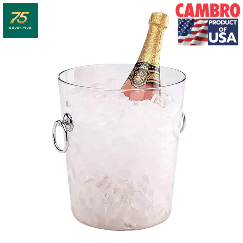 CAMBRO ถังแช่ไวน์ ถังแช่แชมเปญ ถ้งน้ำแข็ง ถังพลาสติกใส ถังมีหหูจับ ขนาดกว้าง20.3xสูง23.2ซม CAM1-WC10