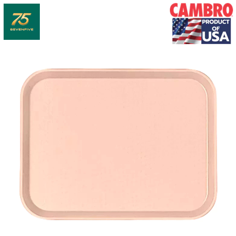 CAMBRO ถาดเสิร์ฟอาหาร ถาดเสิร์ฟกันลื่น ถาดอาหาร ฟาสฟู้ด RECTANGULAR ขนาด10x14นิ้ว CAM1-1014FF แพ็ค 2 ชิ้น