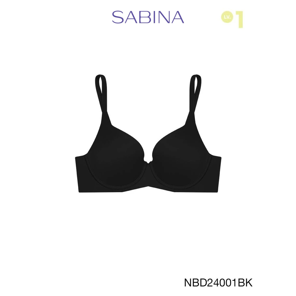 [Online Exclusive]  Sabina Perfect Bra Level 1 เสื้อชั้นใน ไร้ตะเข็บ  มีโครง รหัส NBD24001BK - สีดำ