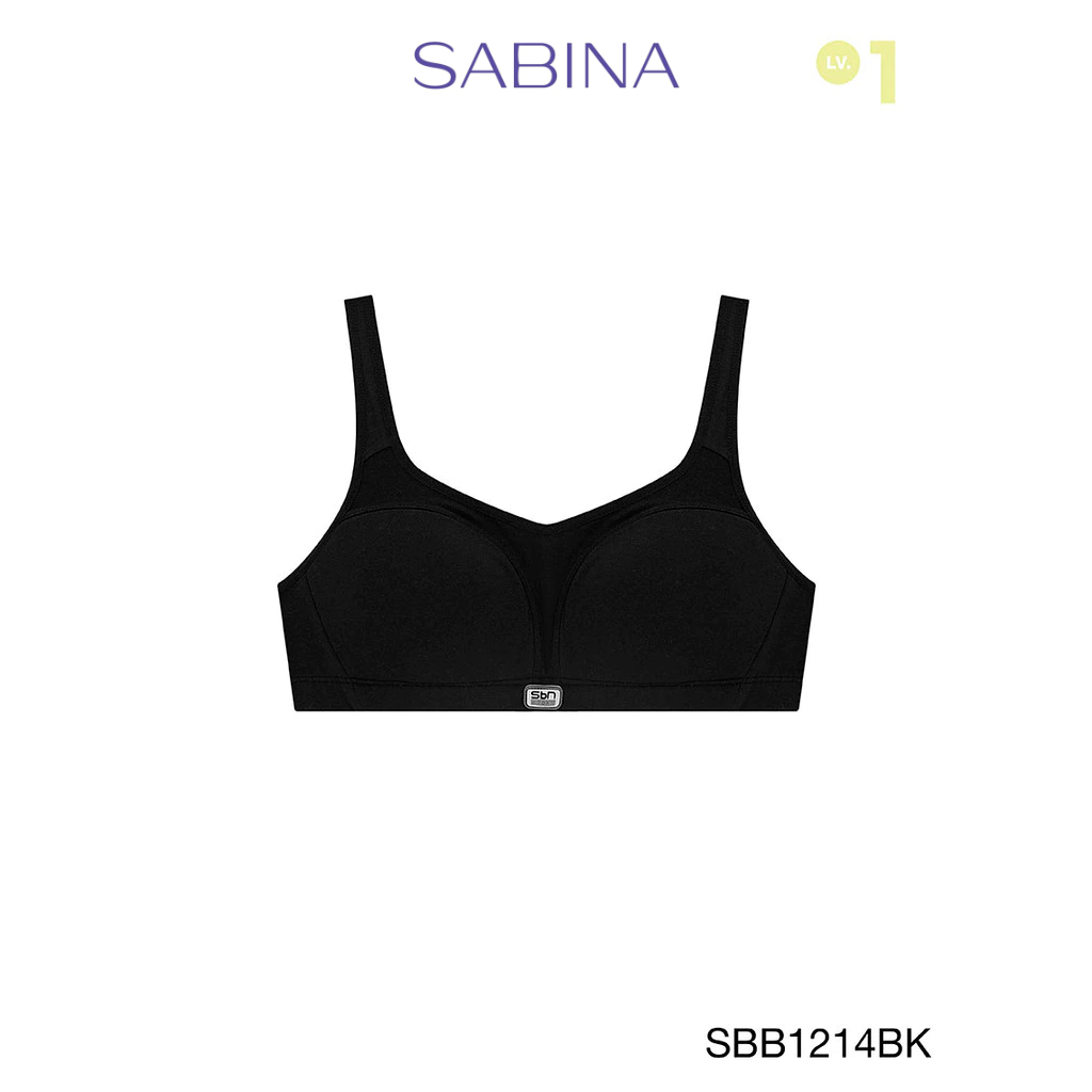 Sabina Sbn Sport Level 1 เสื้อชั้นใน  ไร้โครง รหัส SBB1214BK - สีดำ