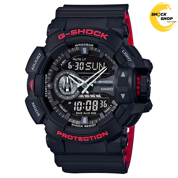 CASIO G-SHOCK นาฬิกาข้อมือผู้ชาย รุ่น GA-400HR-1A  วัสดุเรซิ่น ดำแดง จีช็อค