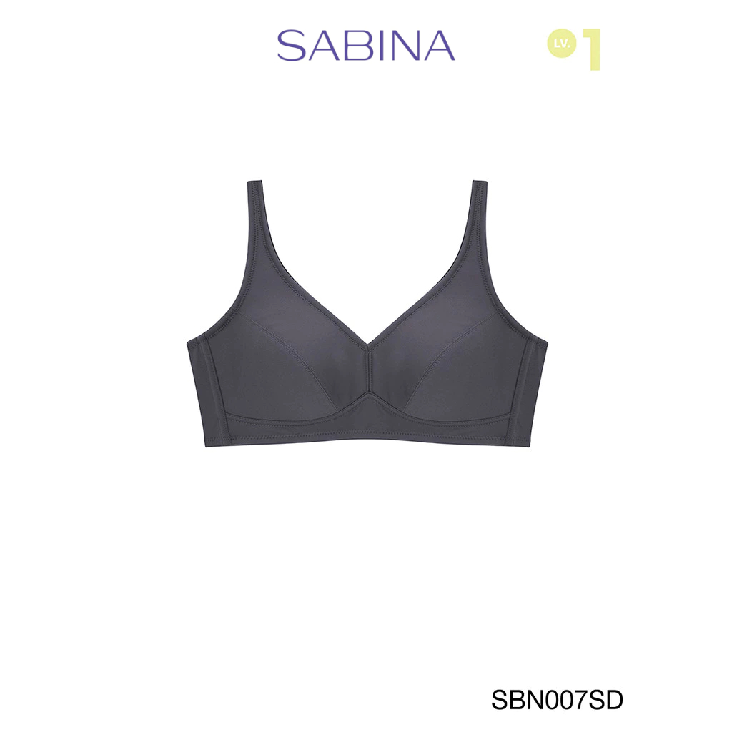 Sabina Fill Up Bra Level 1 เสื้อชั้นใน  ไร้โครง รหัส SBN007SD - สีเทาเข้ม