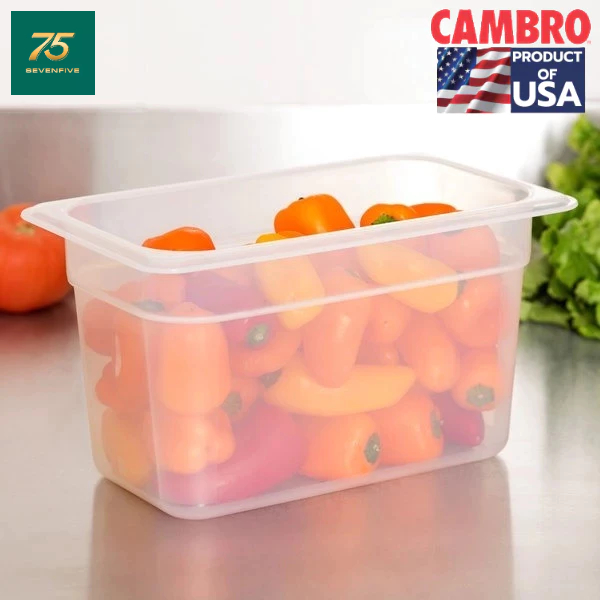 CAMBRO กล่องเก็บวัตถุดิบพลาสติกPP Food Grade ทนร้อน-เย็น กล่องใส่อาหาร กล่องถนอมอาหาร GN1/4 (26.5x16.2ซม.) CAM1-4