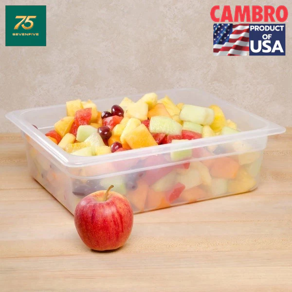 CAMBRO กล่องเก็บวัตถุดิบพลาสติกPP Food Grade ทนร้อน-เย็น กล่องใส่อาหาร กล่องถนอมอาหาร GN1/2 (32.5x26.5ซม) CAM1-2