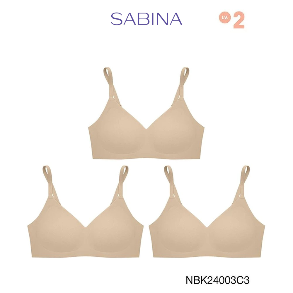 [Online Exclusive]Sabina เสื้อชั้นใน (Set 3 ชิ้น)Soft Collection Level 2 ไร้ตะเข็บ ไร้โครง รหัส NBK2
