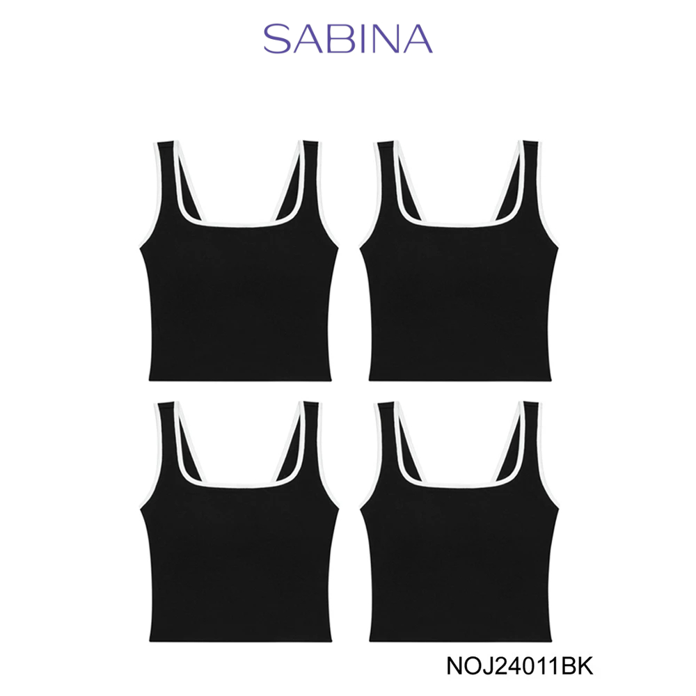 Sabina Bra Tops (Set 4 ชิ้น) [Online Exclusive] Loungewear เสื้อกล้าม รหัส NOJ24011BK - สีดำ