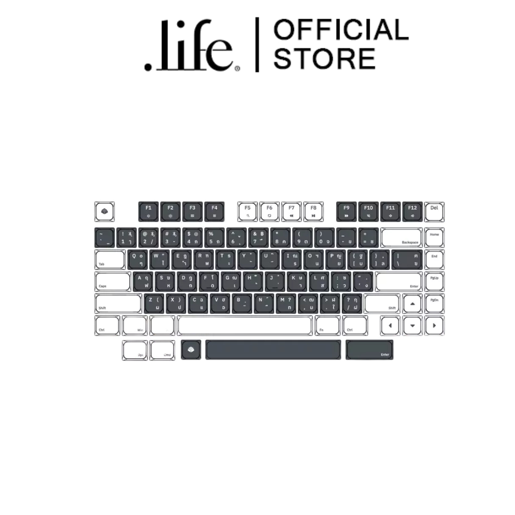 Gconic A75 Pro Extra Keycap -BlackandWhite By Dotlife