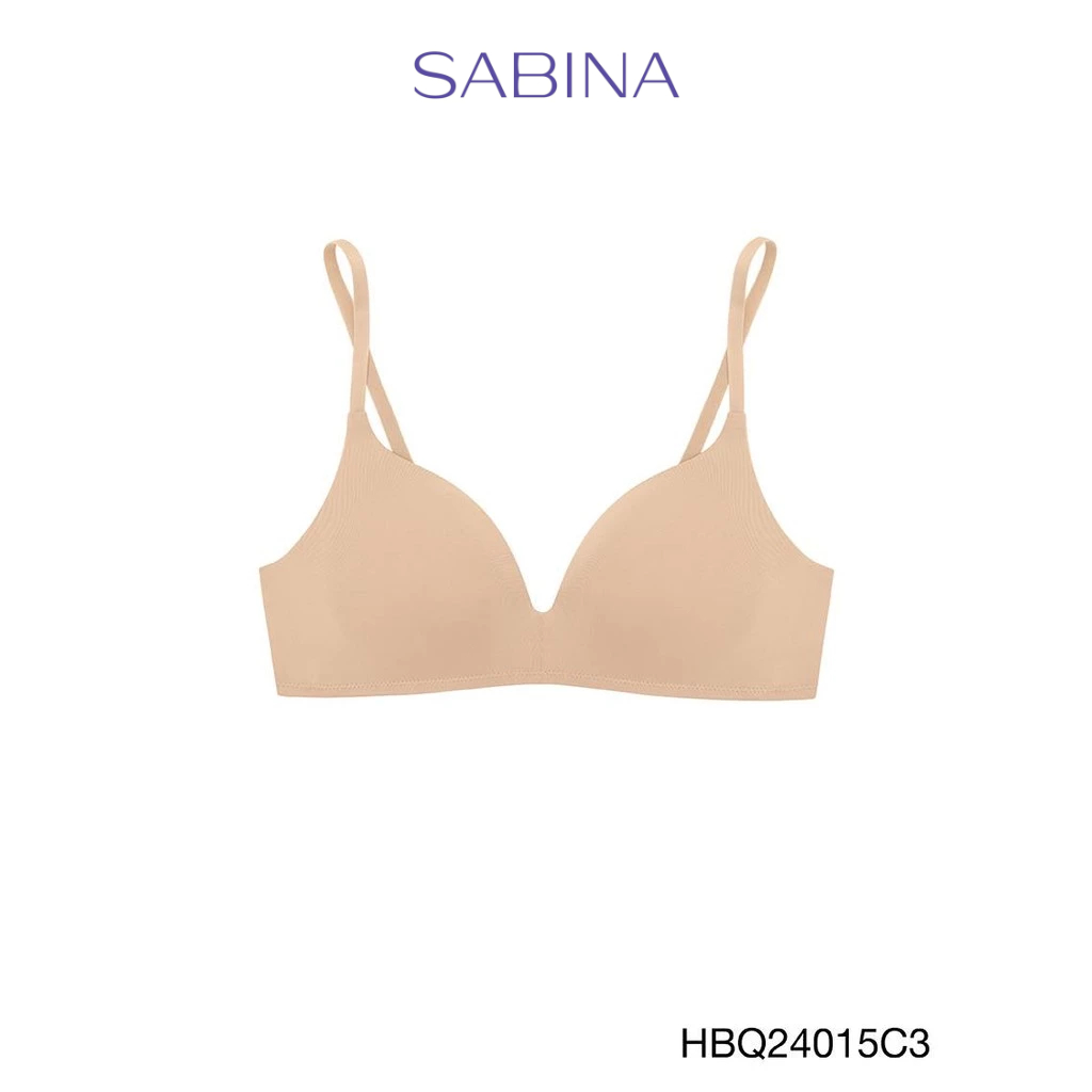 Sabina Habpy Twenty Five Level 2 เสื้อชั้นใน  ไร้โครง รหัส HBQ24015C3 - สีเนื้อเข้ม