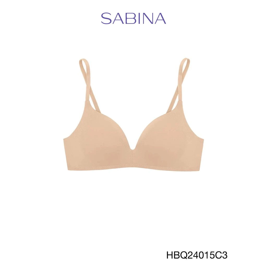 Sabina Habpy Twenty Five Level 2 เสื้อชั้นใน ไร้โครง รหัส HBQ24015C3 - สีเนื้อเข้ม