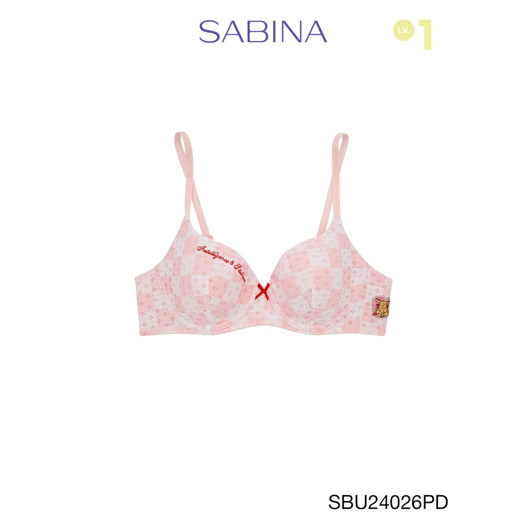 Sabina Pretty Perfect Level 1 เสื้อชั้นใน มีโครง รหัส SBU24026PD - สีชมพูเข้ม