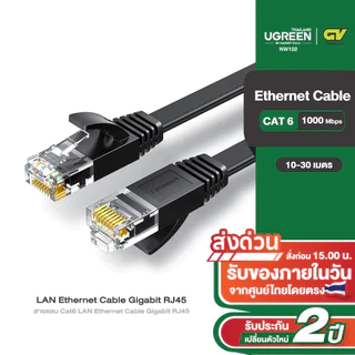UGREEN รุ่น NW102 สายแลน Cat6 Ethernet Patch Cable Gigabit RJ45 Network Wire Lan Cable Plug Connector ยาว 0.5-30 เมตร
