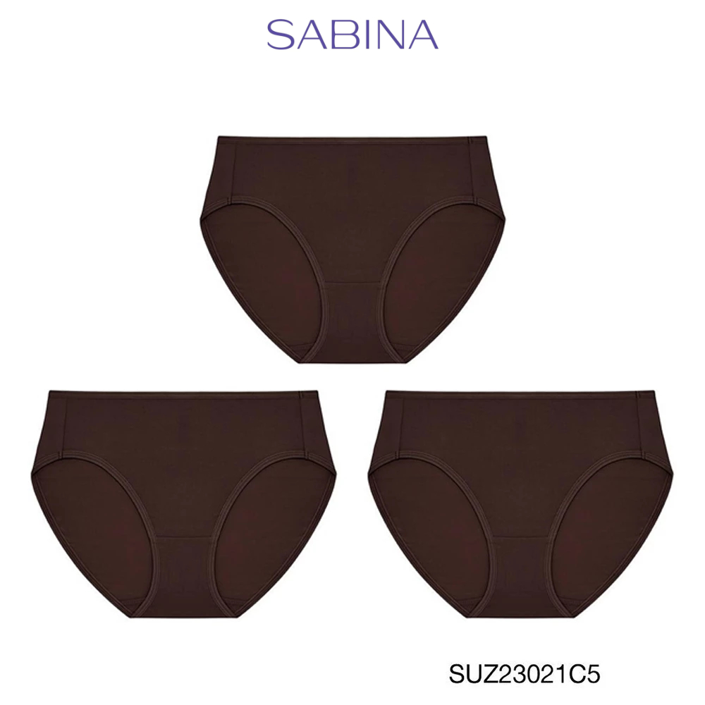 Sabina (Set 3 ชิ้น) กางเกงชั้นใน รุ่น Panty Zone รหัส SUZ23021C5 สีน้ำตาลโกโก้