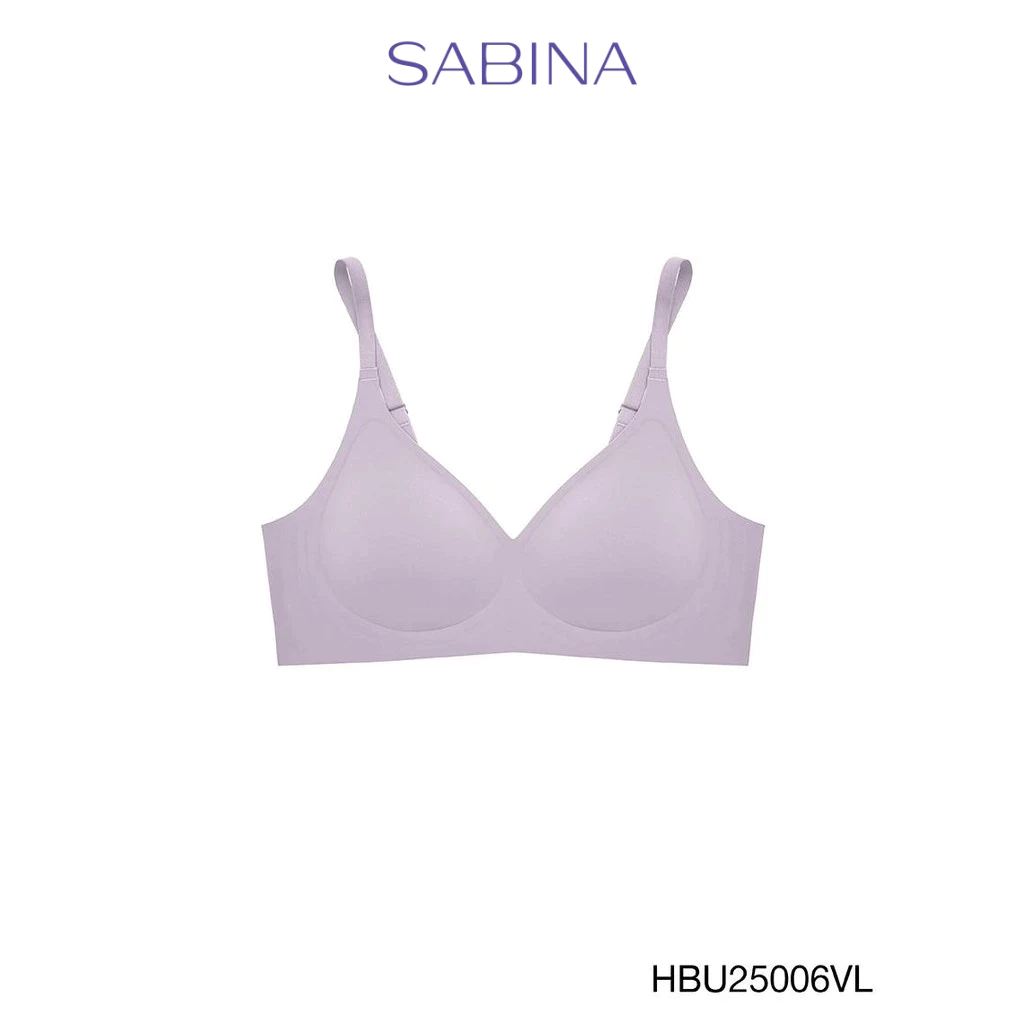 Sabina Habpy Pretty Perfect Level 1 เสื้อชั้นใน ไร้ตะเข็บ ไร้โครง รหัส HBU25006VL - สีม่วงอ่อน