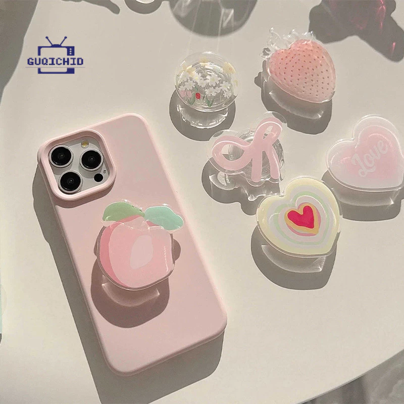 ที่วางถุงลมนิรภัยแบบใส Phone Grip ขาตั้งโทรศัพท์มือถือ ขาตั้งถุงลมนิรภัยโทรศัพท์แบบสร้างสรรค์ อะคริลิคพับได้อเนกประสงค์