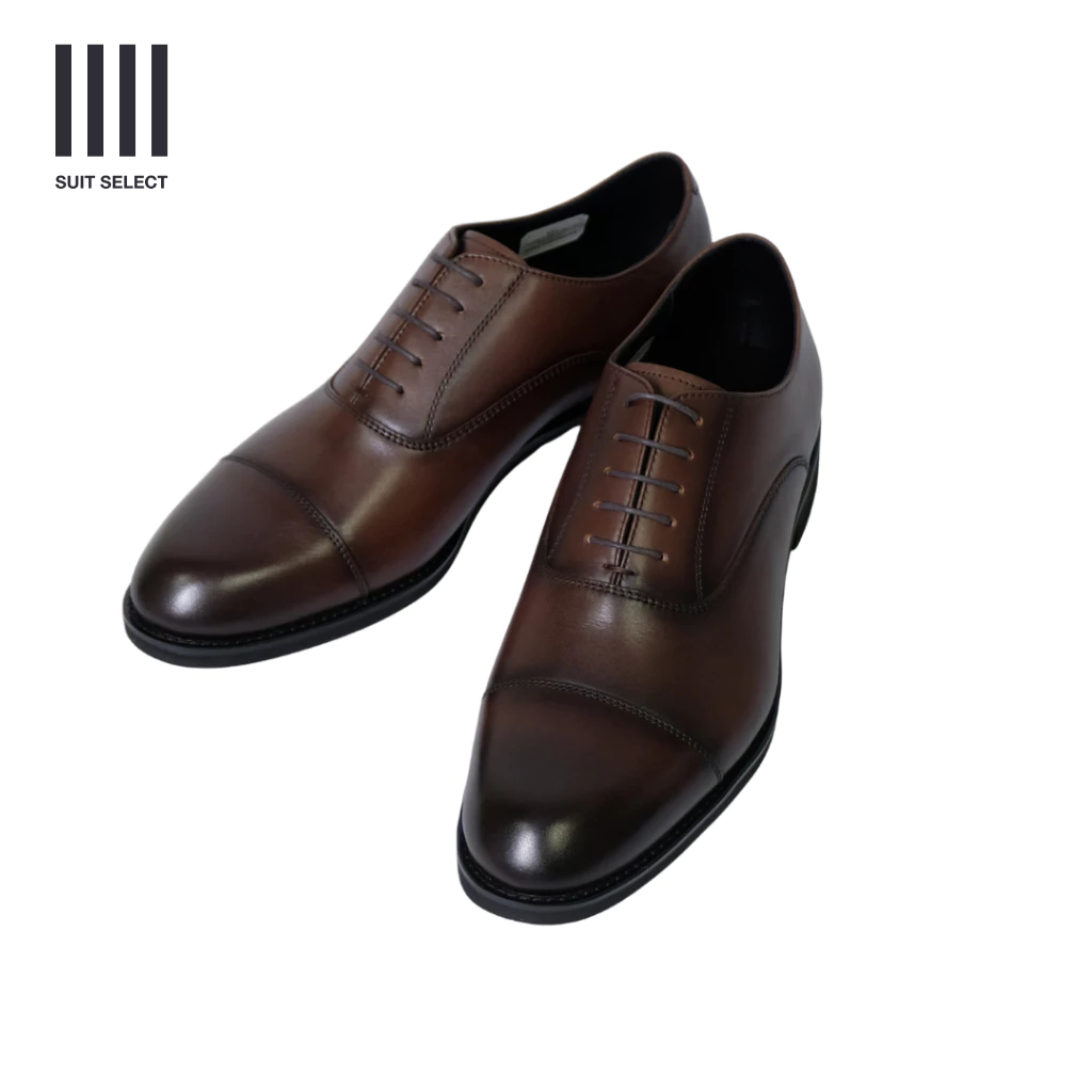 SUIT SELECT X REGAL Straight Tip Shoes (Dark Brown) รองเท้าหนังสีน้ำตาล  รุ่น T02N-DBR