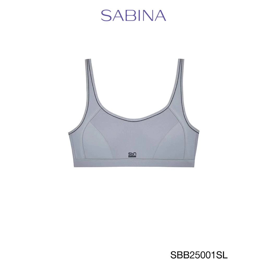 Sabina Sbn Sport Light to Medium Support เสื้อชั้นใน ไร้โครง รหัส SBB25001SL - สีเทาอ่อน