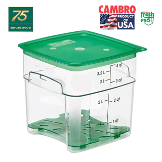 CAMBRO กล่องถนอมอาหารมีที่จับมีสเกลทนความร้อน โพลีคาร์บอนเนต รุ่น Fresh PRO CAM1-(2,4)SFSPROCW-135