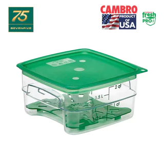 CAMBRO กล่องถนอมอาหารมีที่จับมีสเกลทนความร้อน โพลีคาร์บอนเนต รุ่น Fresh PRO CAM1-(2,4)SFSPROCW-135