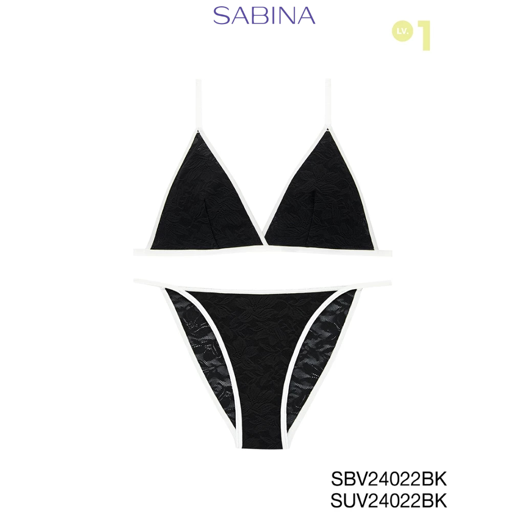 Sabina เซตชุดชั้นใน Mad Moiselle Spring Summer 25 ไร้โครง รหัส SBV24022BK+SUV240