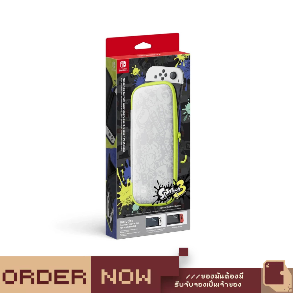 Nintendo Switch™ Carrying Case amp Screen Protector [Splatoon 3 Special Edition] [bY ClaSsIC GaME]