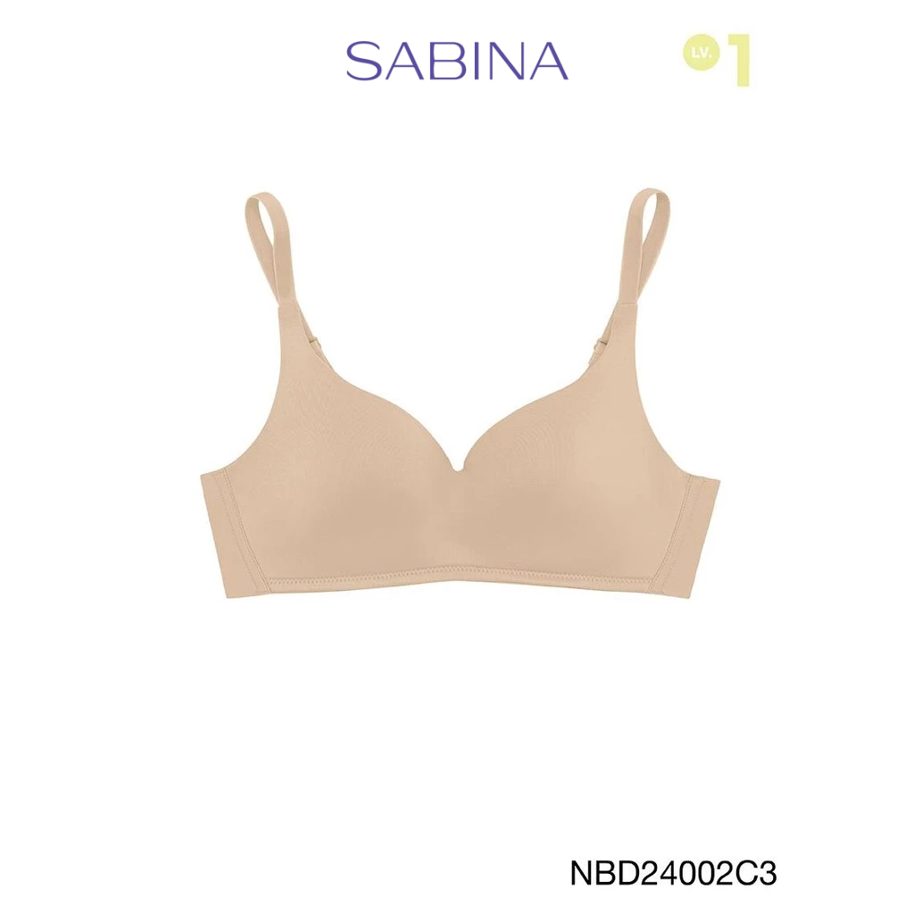 [Online Exclusive]  Sabina Perfect Bra Level 1 เสื้อชั้นใน ไร้ตะเข็บ  ไร้โครง รหัส NBD24002C3 - สีเน