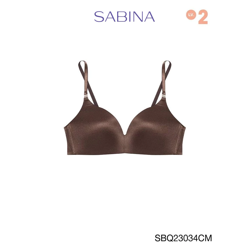 Sabina Twenty Five Level 2 เสื้อชั้นใน ไร้โครง รหัส SBQ23034CM - สีช็อคโกแลต