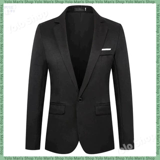 เบลเซอร์ผู้ชาย Men's Blazers เสื้อสูททางการของผู้ชาย สไตล์ลำลองสำหรับธุรกิจ กระชับพอดี